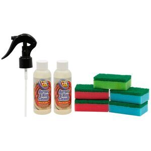 EZR Burner & Ring Cleaner 4 fl oz, 2 Pack + 5 Scouring Sponges